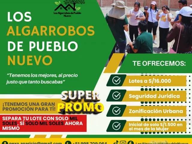 Terreno venta en Pueblo Nuevo, Ica