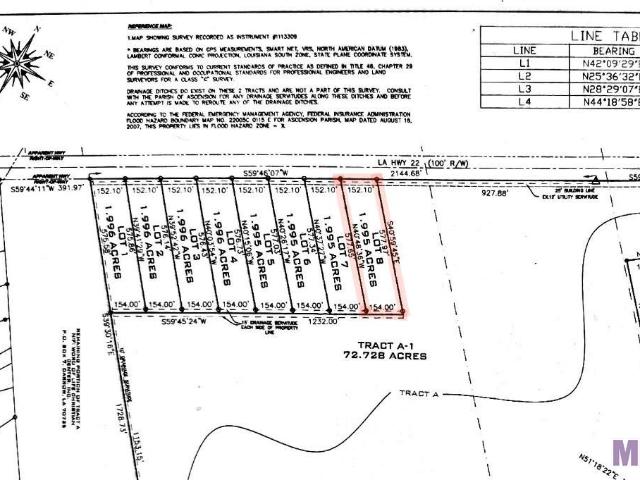 Land for sale in Darrow, Louisiana
