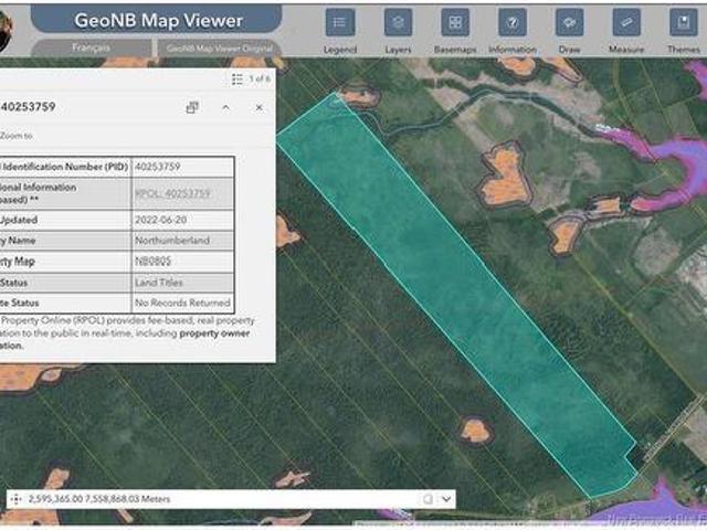 Land for sale in Black River, New Brunswick