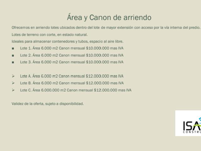 Lote En Arriendo En Cartagena A150138