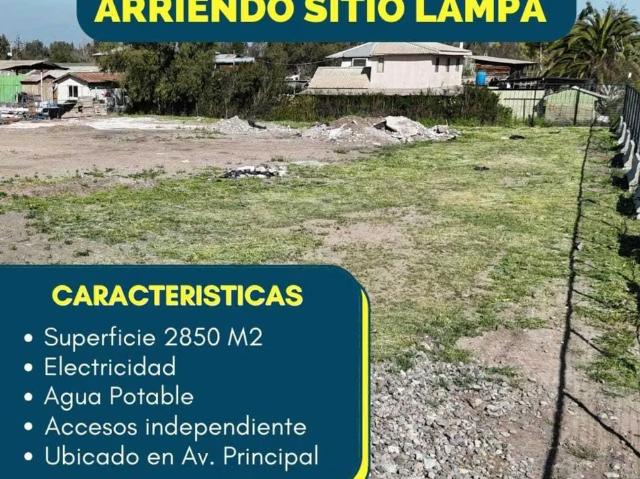 Terreno en arriendo en Lampa, Metropolitana