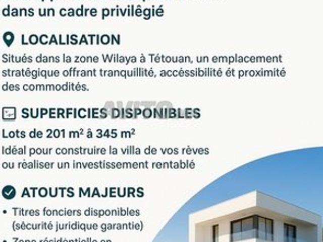 Propriété vente à Tétouan, Tanger-Tétouan