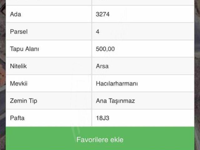 Hacılar Harmanı, Aksaray Merkez içerisinde satılık Arsa