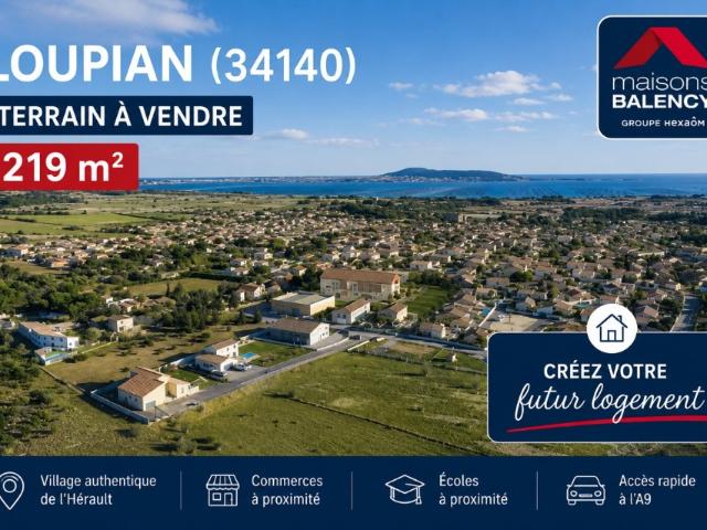 Terrain vente à Montpellier, Loupian