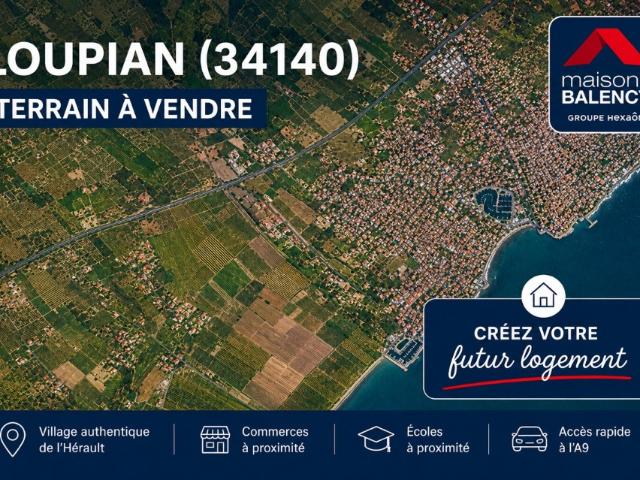 Terrain vente à Montpellier, Loupian