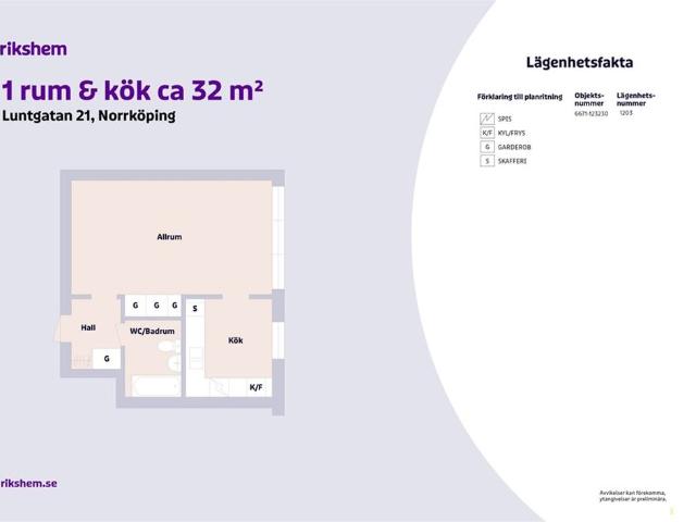 Lägenhet hyra i Nordantill, Norrköping
