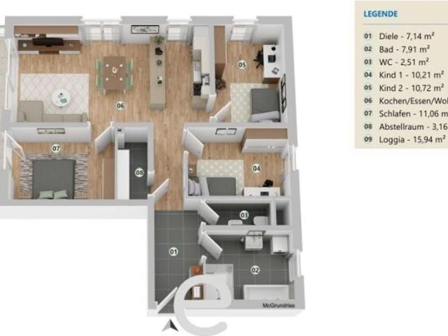 Apartment kaufen in Schleißheim, Bezirk Wels-Land