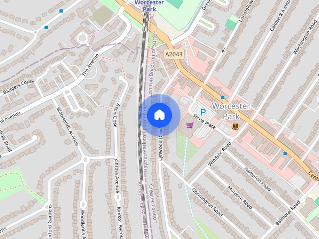 House for rent in Worcester Park, Greater London