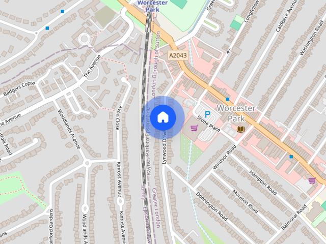 House for rent in Worcester Park, Greater London