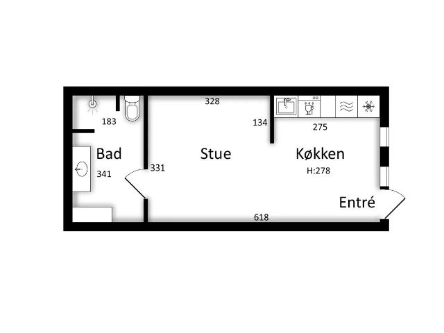 Lejlighed til leje i Silkeborg, Århus