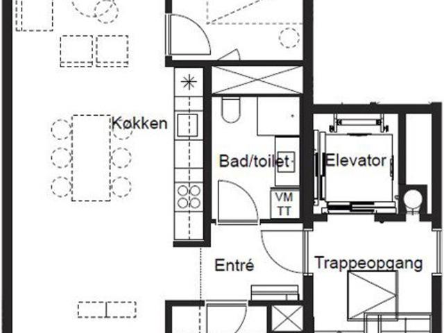 Lejlighed til leje i Valby, København