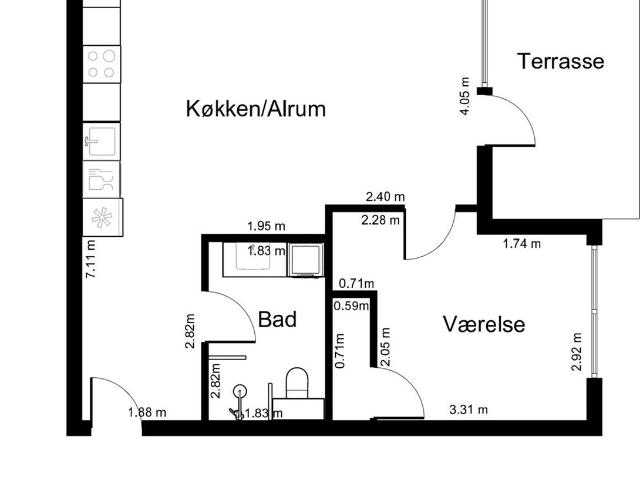 Lejlighed til leje i Kalundborg