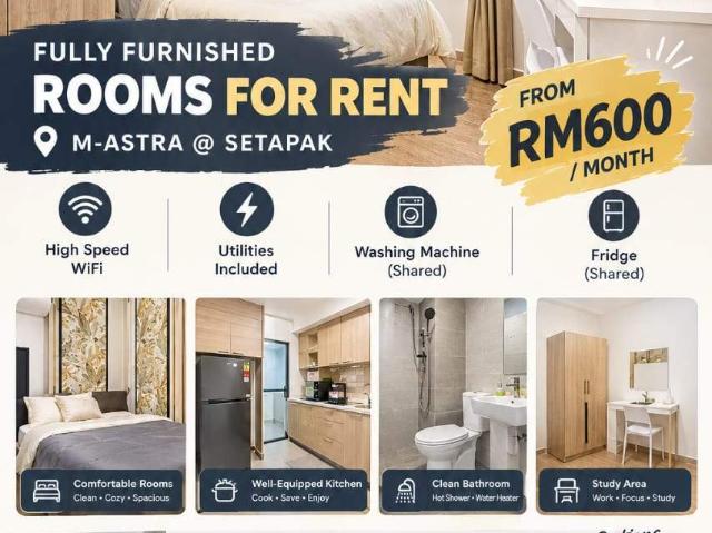 Room for rent in Taman Danau Kota, Kuala Lumpur