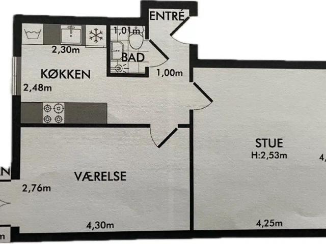 Lejlighed til leje i Valby, København