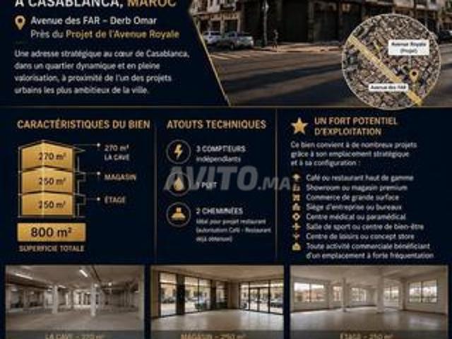 Local commercial vente à Anfa, Gharb-Chrarda-Beni Hssen
