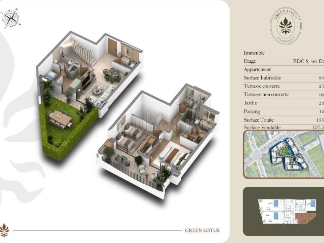 Appartement vente à Anfa, Gharb-Chrarda-Beni Hssen