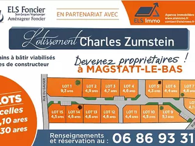 Terrain vente à Mulhouse, Magstatt-le-bas