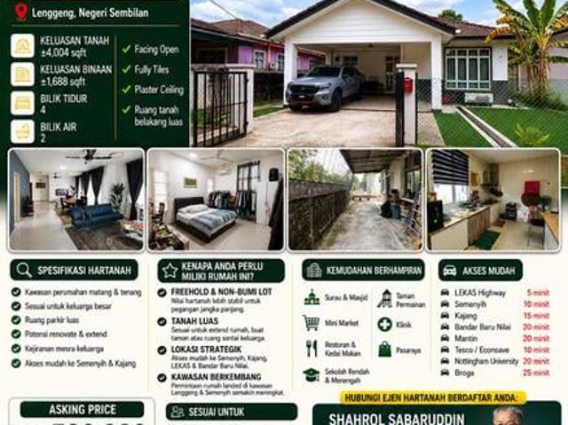 Bungalow for sale in Lengging, Negeri Sembilan