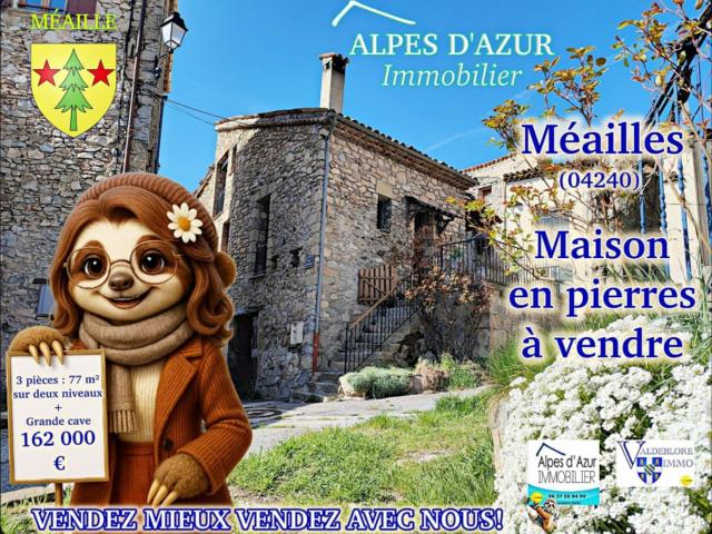Maison vente à Castellane, Méailles