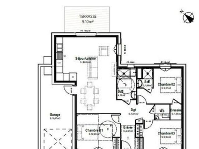 Maison vente à Clermont, Breuil-le-sec