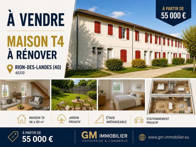 Maison vente à Dax, Rion-des-landes