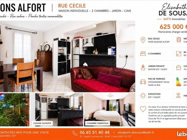 Maison vente à Nogent-sur-Marne, Maisons-alfort