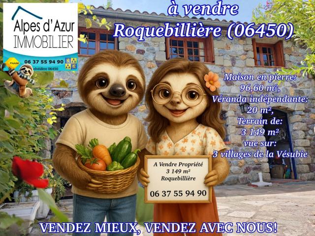 Maison vente à Nice, Roquebillière