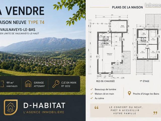 Maison vente à Grenoble, Vaulnaveys-le-haut