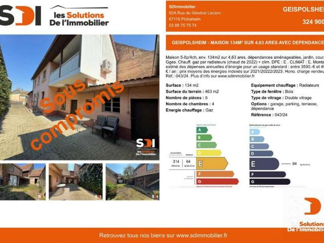 Maison vente à Geispolsheim