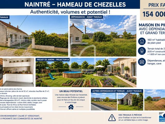 Maison vente à Naintré, Vienne