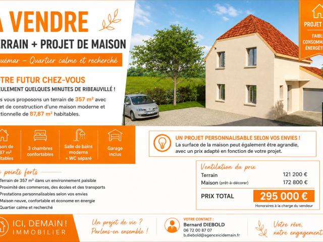 Maison vente à Colmar-Ribeauvillé, Guémar