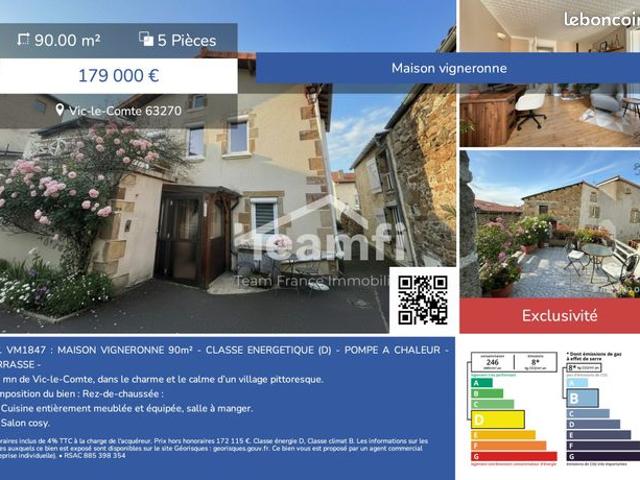 Maison vente à Clermont-Ferrand, Vic-le-comte