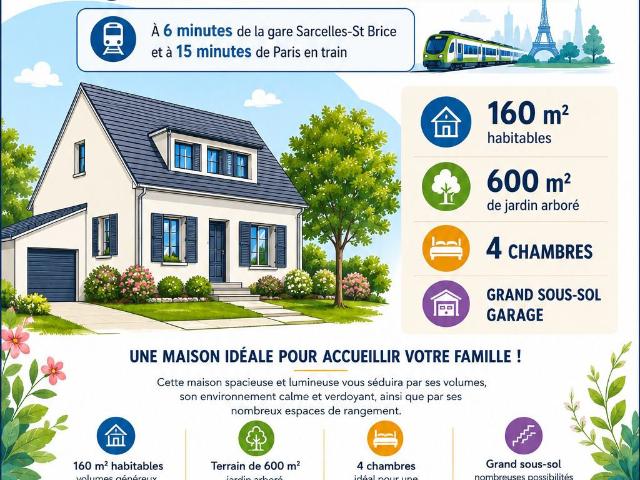 Maison vente à Sarcelles, Saint-brice-sous-forêt