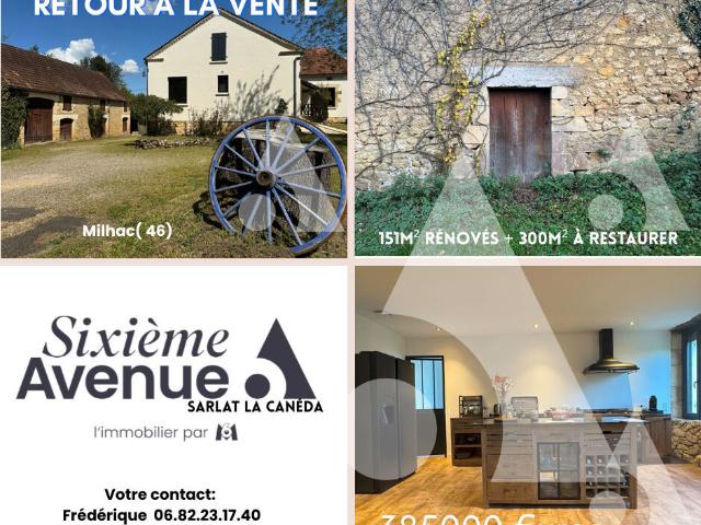 Maison vente à Gourdon, Milhac