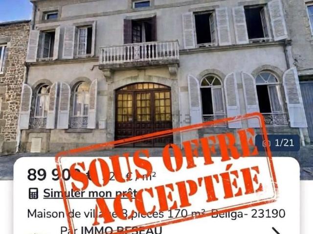 Maison vente à Bellegarde-en-Marche, Creuse