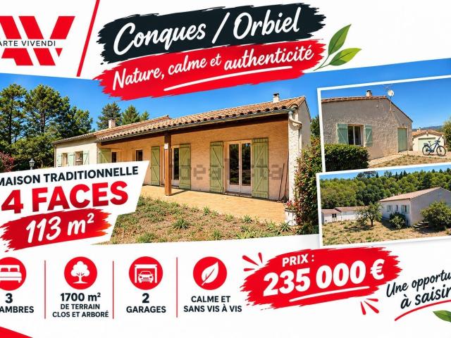 Maison vente à Conques-sur-Orbiel, Aude