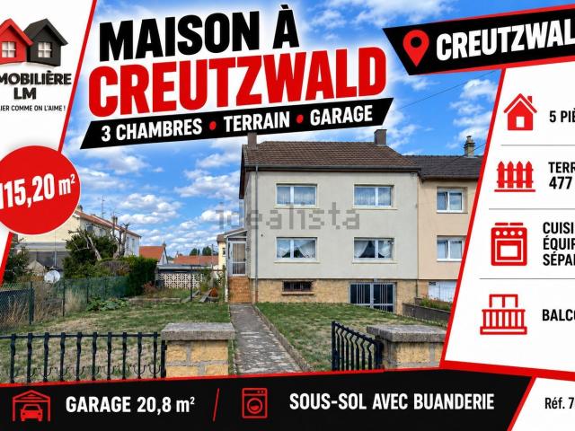 Maison vente à Creutzwald, Moselle