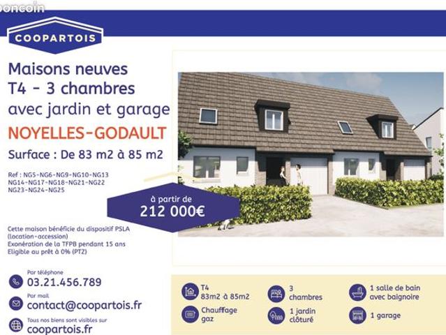 Maison vente à Noyelles-Godault, Pas-de-Calais