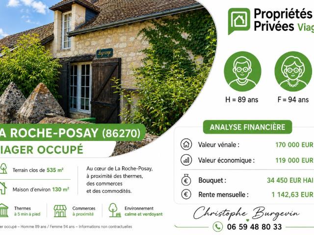 Maison vente à Châtellerault, La Roche-posay