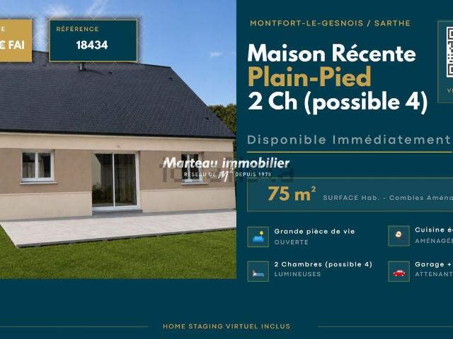 Maison vente à Montfort-le-Gesnois, Sarthe