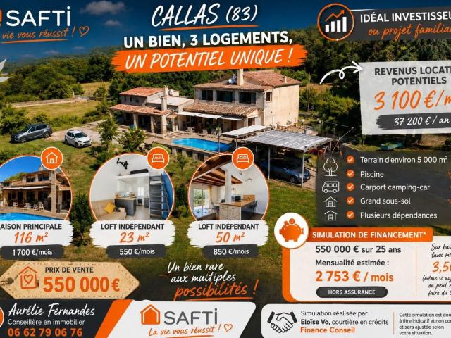 Maison vente à Arrondissement de Draguignan, Callas