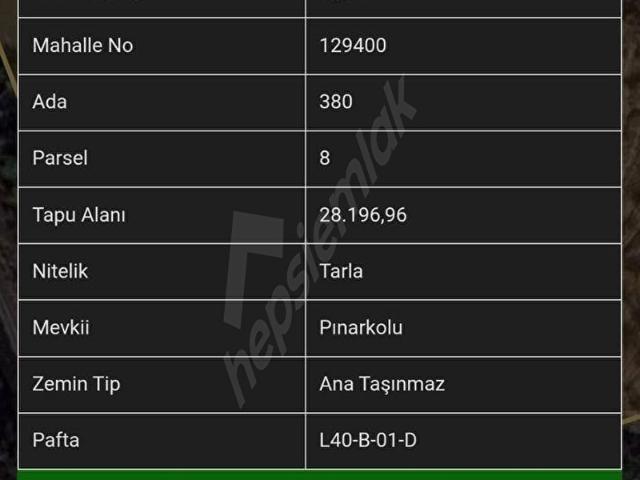 Yeşilyurt, Malatya içerisinde satılık Arsa