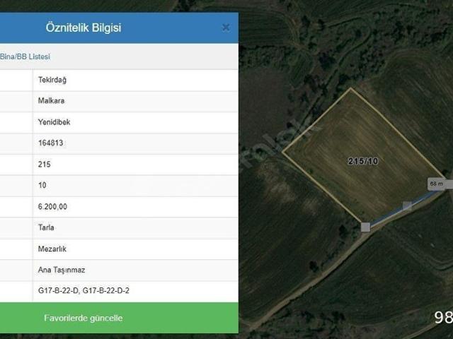 Malkara, Tekirdağ içerisinde satılık Arsa