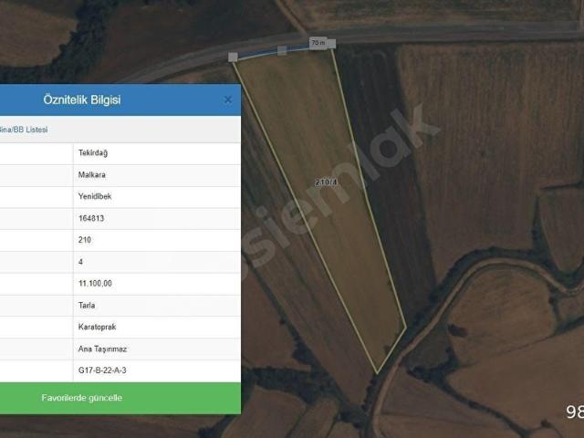 Malkara, Tekirdağ içerisinde satılık Arsa