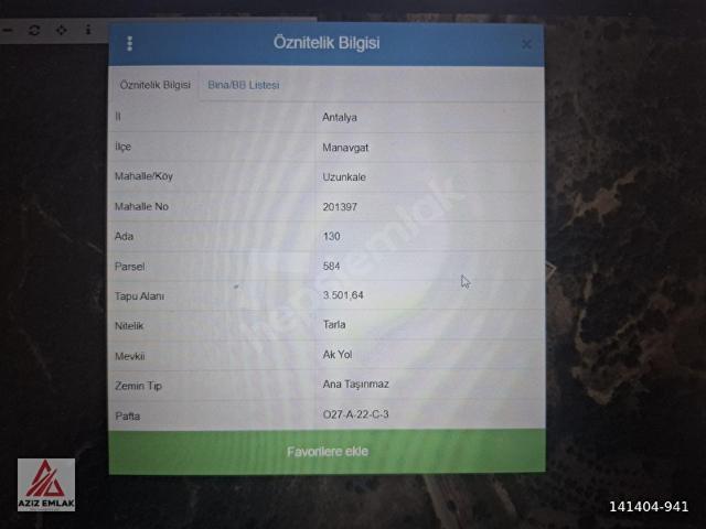 Manavgat, Antalya içerisinde satılık Arsa