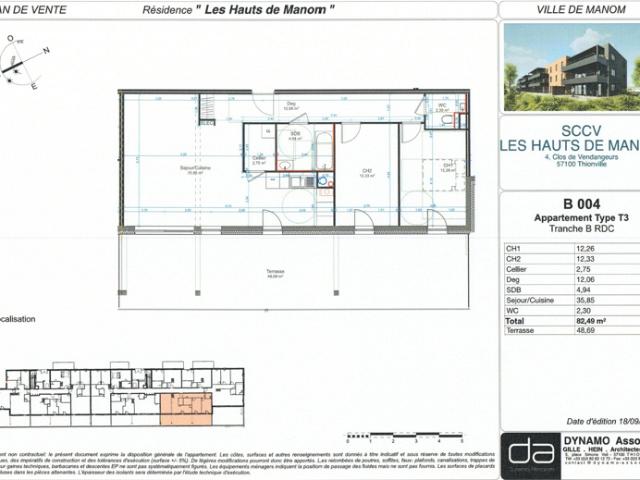 Appartement vente à Thionville, Manom