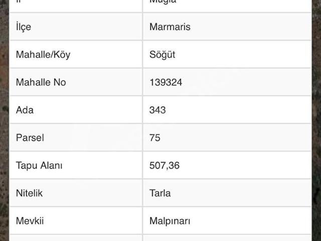 Marmaris, Muğla içerisinde satılık Arsa