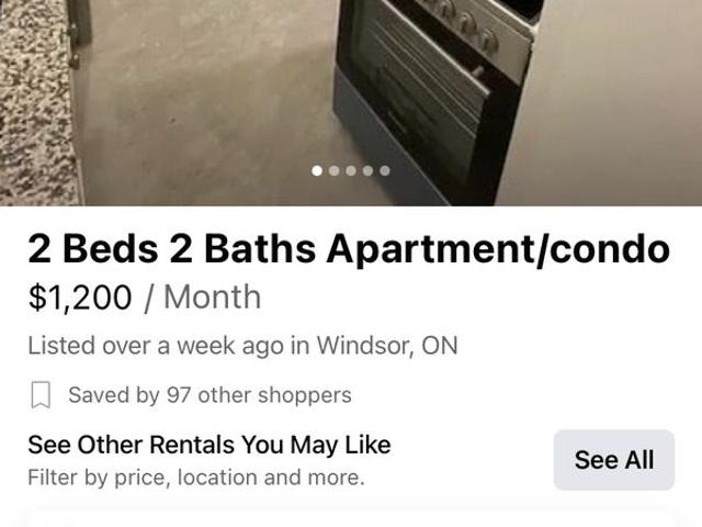 Apartment for rent in Maidstone, Ontario