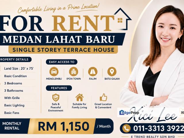 House for rent in Perak, Papan