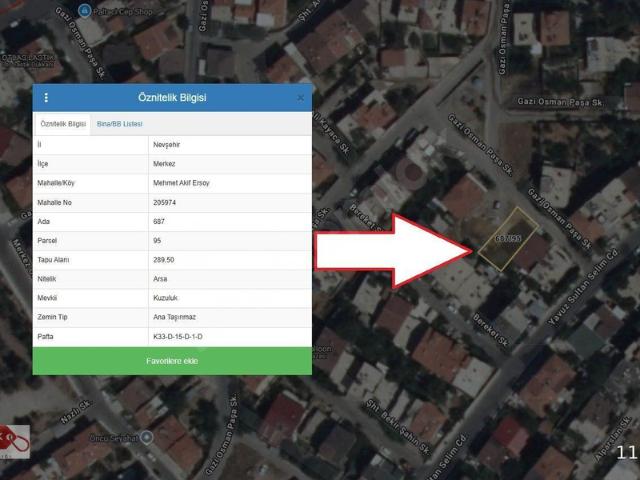 M.Akif Ersoy, Nevşehir İl Merkezi içerisinde satılık Arsa